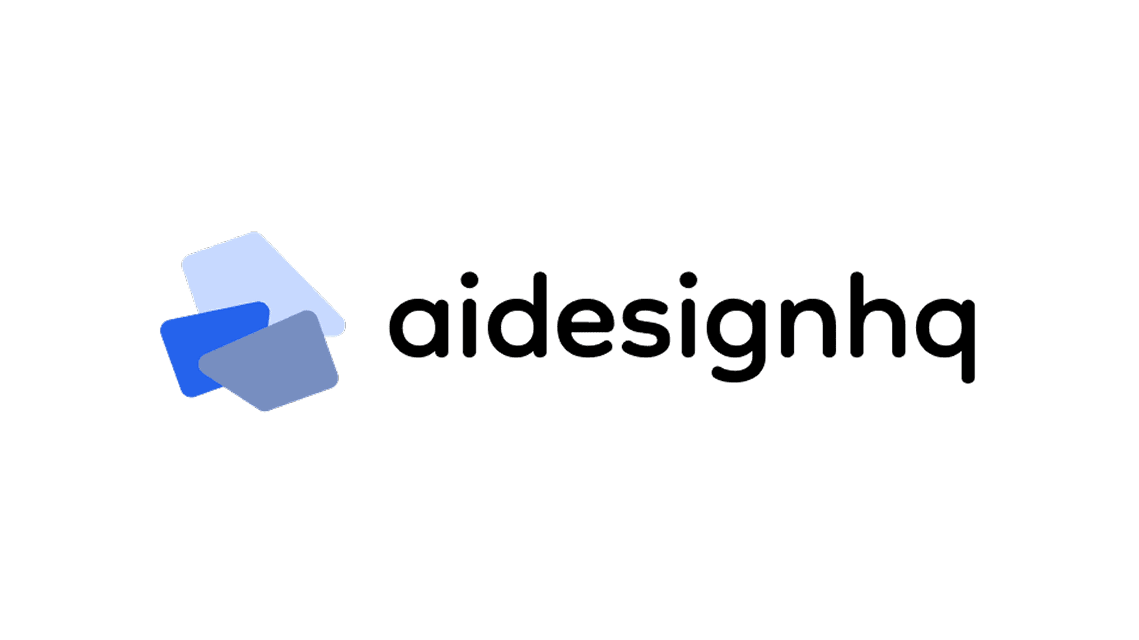 AI Design HQ wordmark and layered icon mark