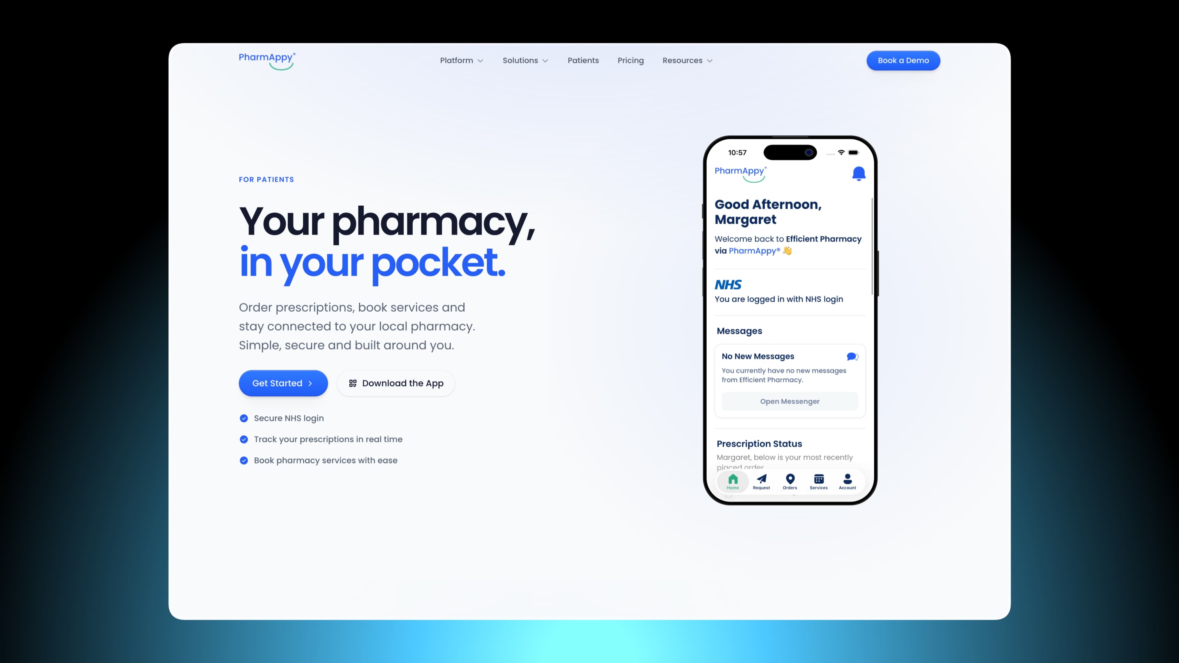 PharmAppy patient page redesign