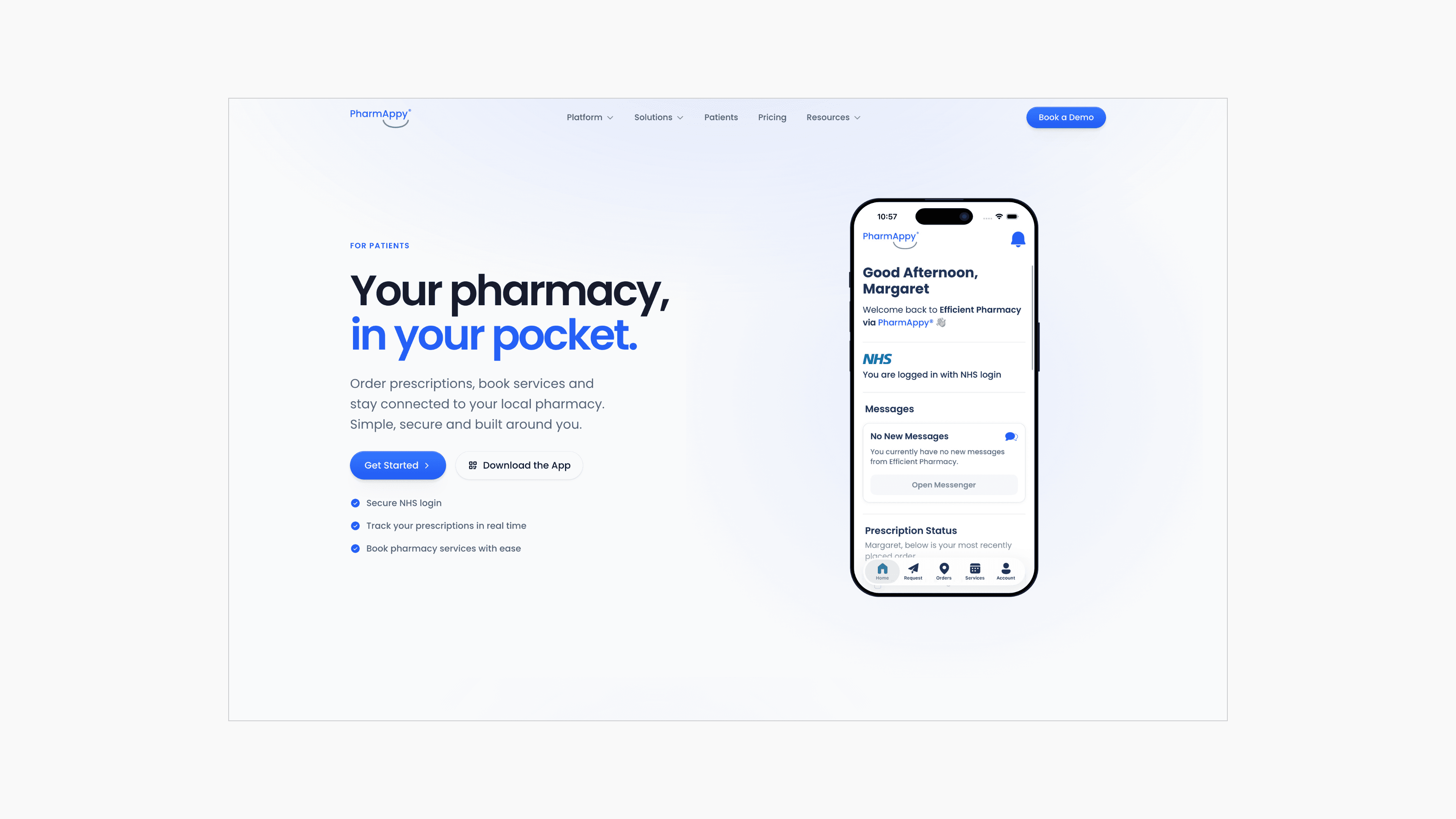 PharmAppy patient page redesign