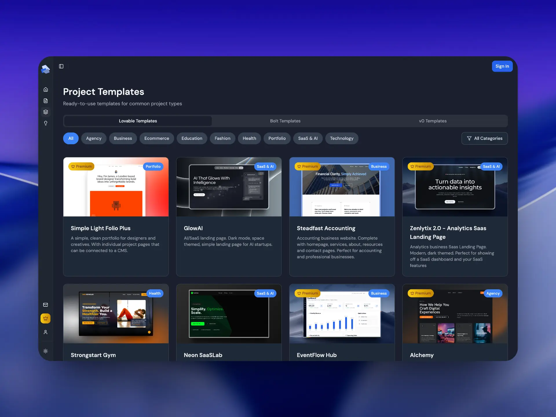 Tempalix Templates Gallery