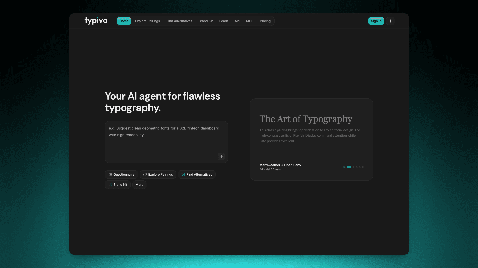 Typiva Home - AI Font Finder