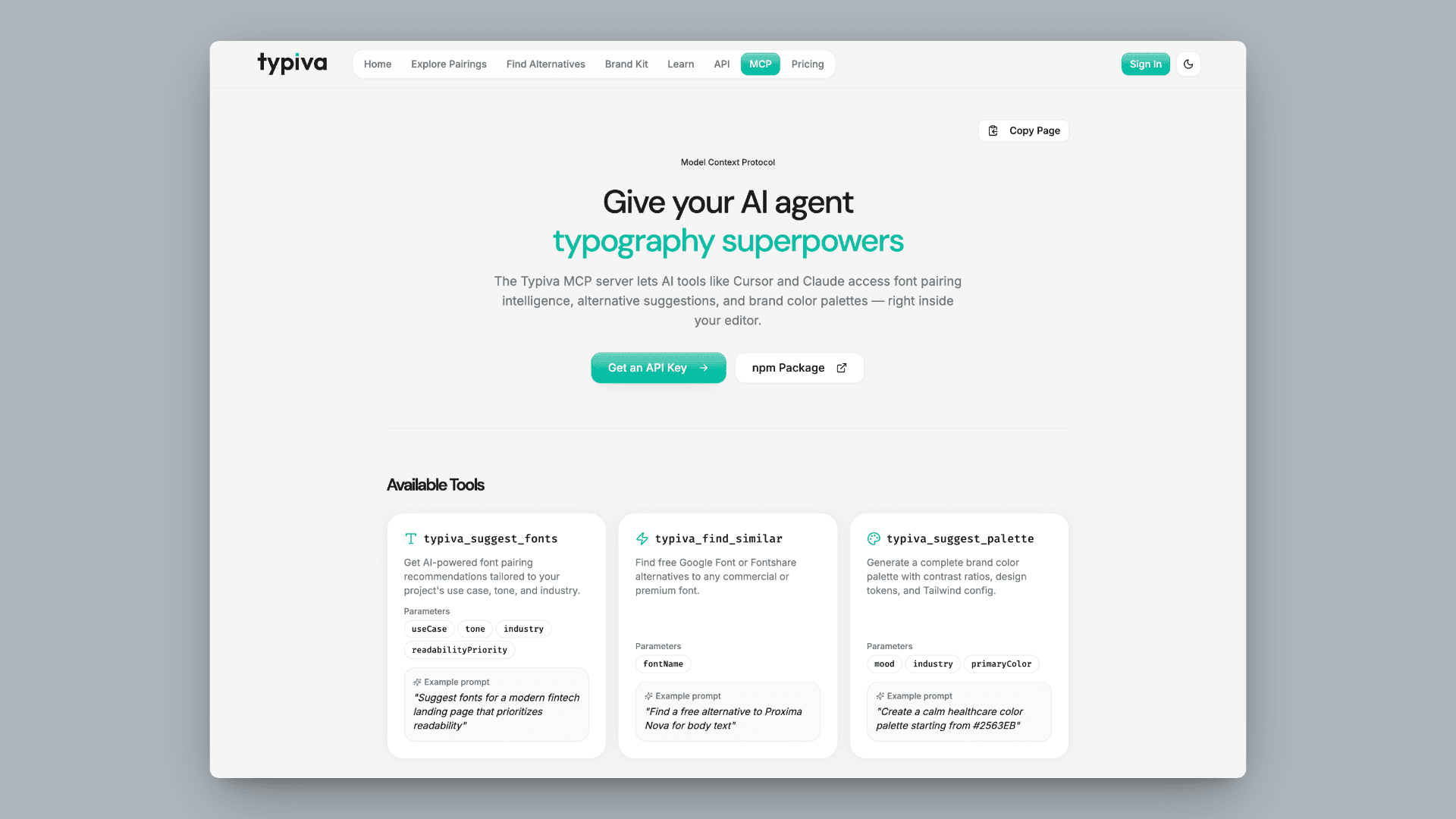Typiva MCP - typography tools for AI agents