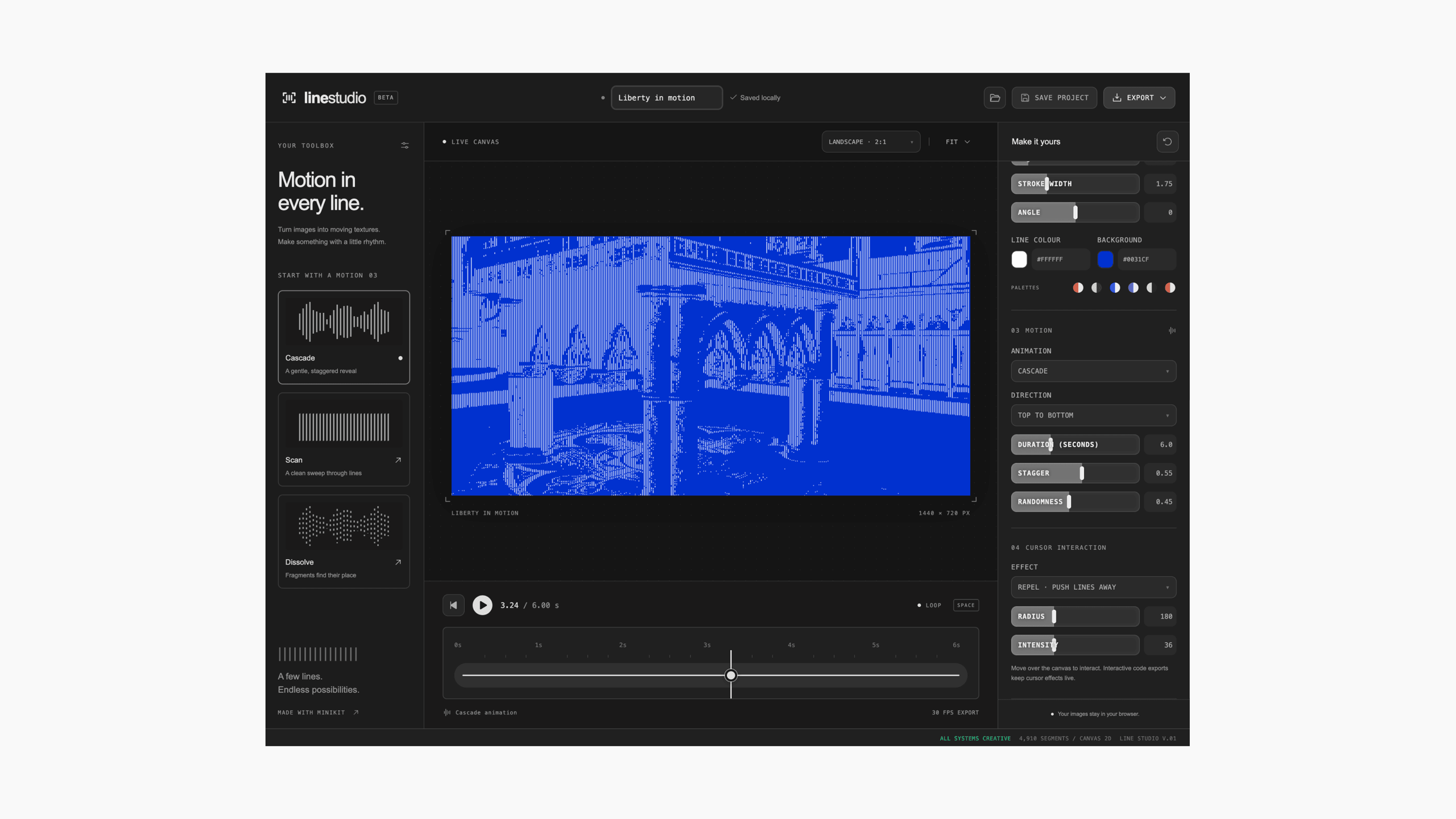 A collection of Mini Tools interfaces for making branded visual systems and production assets