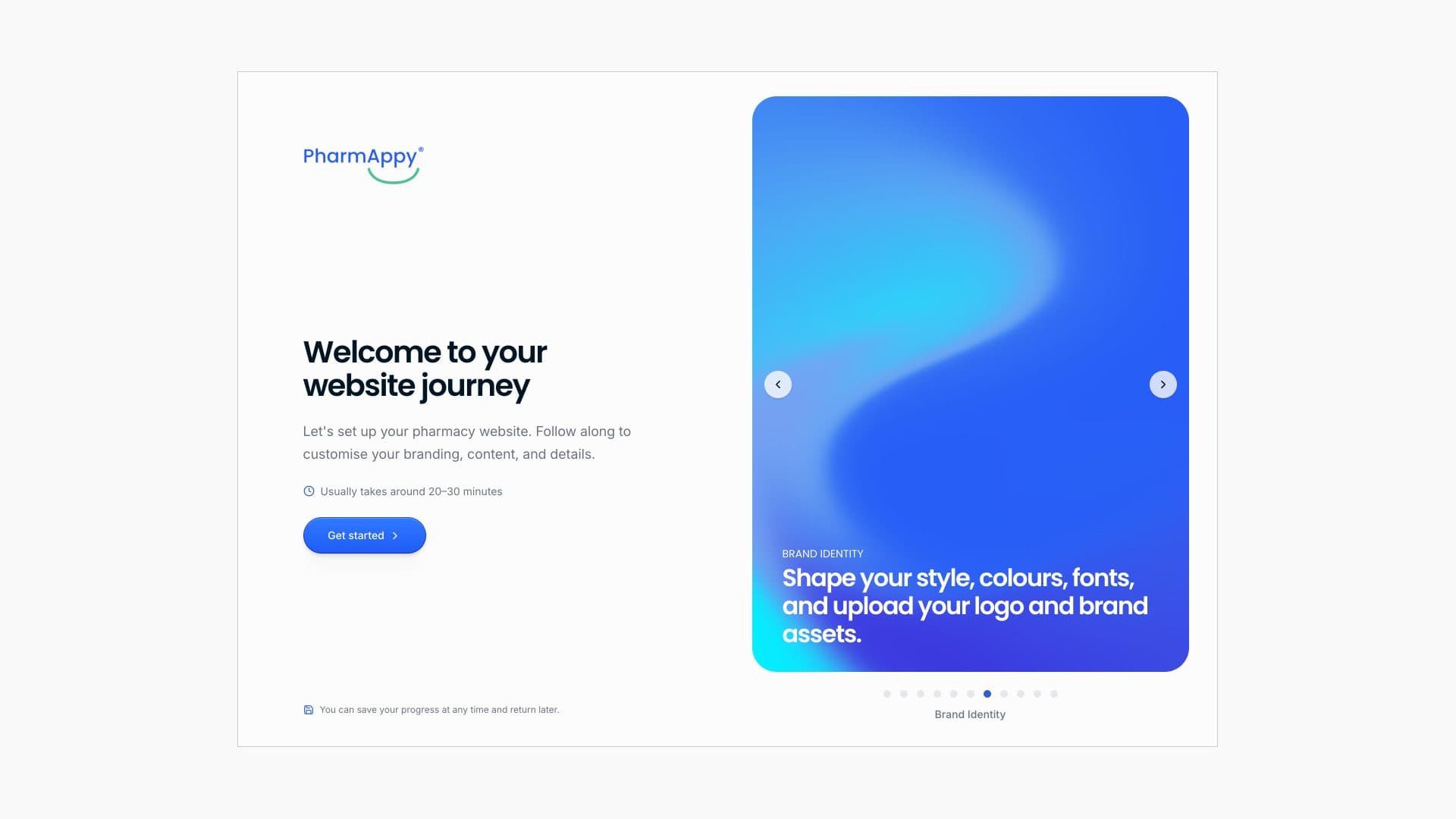 PharmAppy website studio onboarding